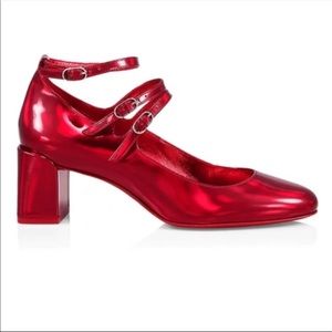 Christian louboutin Vernica iridescent Mary Jane red sole pumps BNIB 37.5